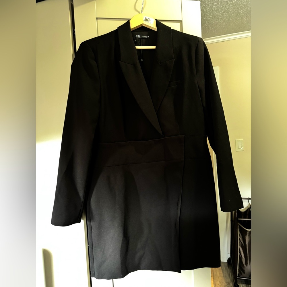 Zara Classic Black Blazer Dress